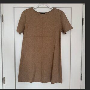 Zara Faux Wool Mini Dress in Beige